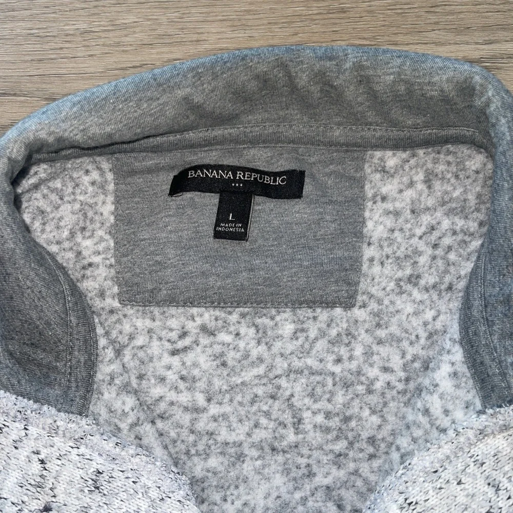 Banana Republic Mens Sweatshirt Botton Front,  Heavyweight  Knit- L  Pockets